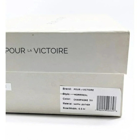 Pour La Victoire Women's Korrine Leather Heel Mules Champagne Size 6.5 MSRP $245 - Picture 9 of 9